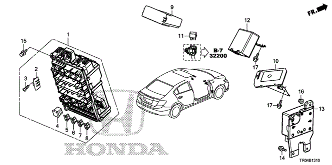 ELECTRICAL / EXHAUST / HEATER / FUEL/CONTROL UNIT (CABIN) (1) for 2012 Honda CIVIC SEDAN #1