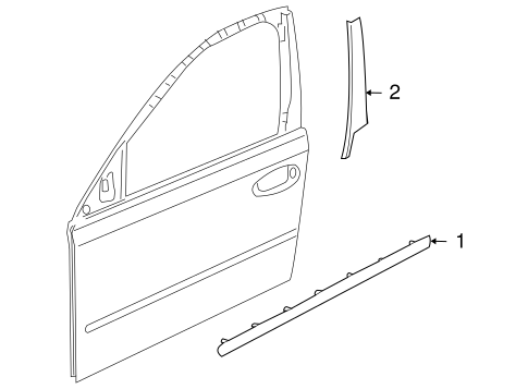 9-3X EXTERIOR TRIM - FRONT DOOR