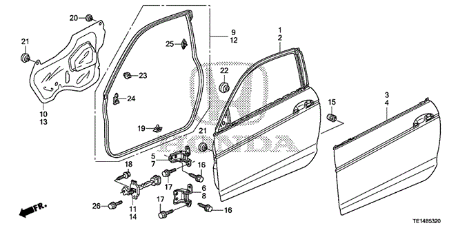 Body/Air Conditioning/Door Panels for 2012 Honda ACCORD COUPE #1