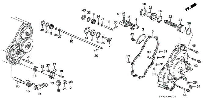 TRANSMISSION - AUTOMATIC/AT RIGHT SIDE COVER for 1992 Honda CIVIC HATCHBACK #1
