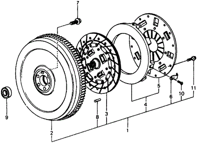 ENGINE/MT CLUTCH for 1976 Honda CIVIC HATCHBACK #1