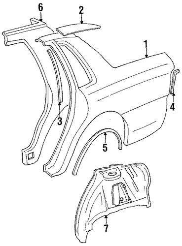 Continental EXTERIOR TRIM - QUARTER PANEL