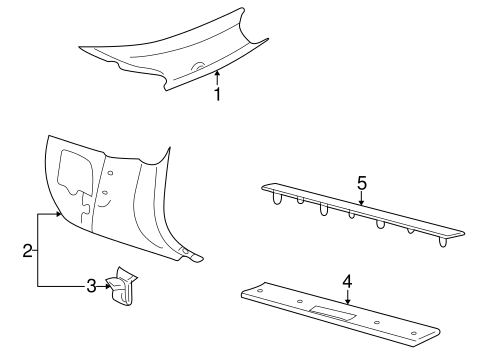 Body/Interior Trim - Pillars for 2002 Ford Thunderbird #1