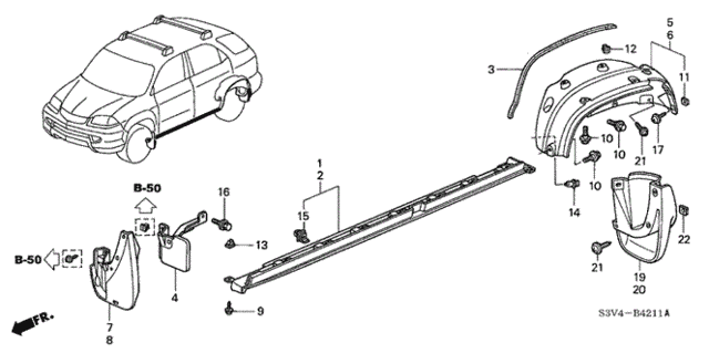 Side Sill Garnish for 2001 Acura MDX #0