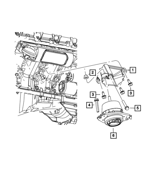 Engine Mounting for 2012 Jeep Grand Cherokee #1