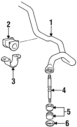 FRONT SUSPENSION/STABILIZER BAR & COMPONENTS for 1996 Toyota Paseo #1