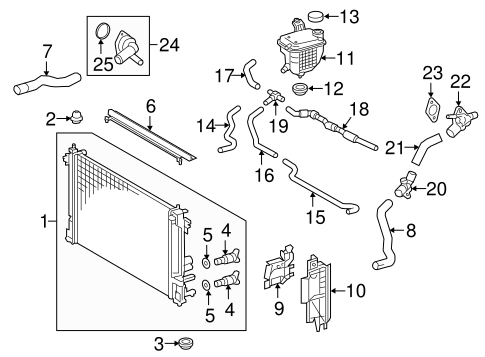 COOLING SYSTEM/RADIATOR & COMPONENTS for 2016 Toyota Prius #1