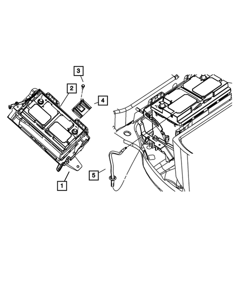 Battery, Battery Tray and Cables for 2011 Dodge Challenger #1