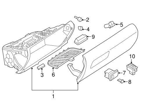 Glove Box for 2014 BMW 320i #0