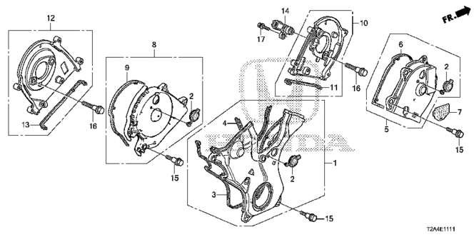 Engine/Timing Belt Cover (V6) for 2013 Honda ACCORD SEDAN #1