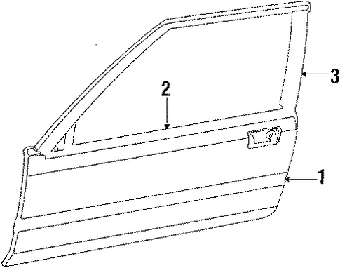 Garnish, L Door Sash Garnish, L Door Sash