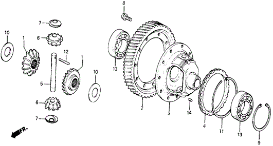 TRANSMISSION - AUTOMATIC/3AT DIFFERENTIAL GEAR for 1985 Honda CIVIC 5-DOOR #1