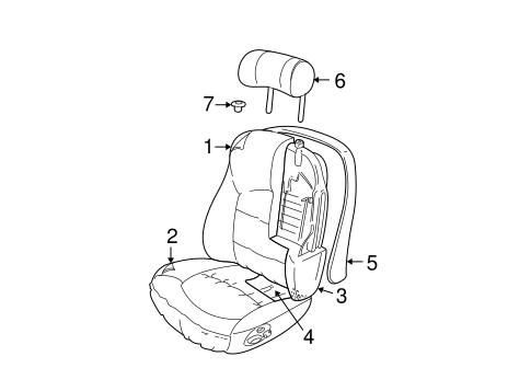XJR FRONT SEAT COMPONENTS 2