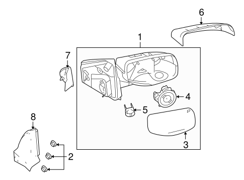 Electrical/Mirrors for 2009 Ford Taurus X #1