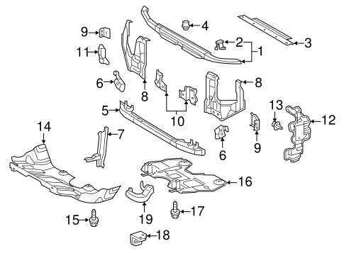 BODY/RADIATOR SUPPORT for 2016 Toyota Tacoma #1