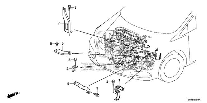 ENGINE/ENGINE WIRE HARNESS STAY (1.8L) for 2012 Honda CIVIC COUPE #1