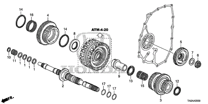 Transmission - Automatic/AT Mainshaft (L4) for 2012 Honda ACCORD SEDAN #1