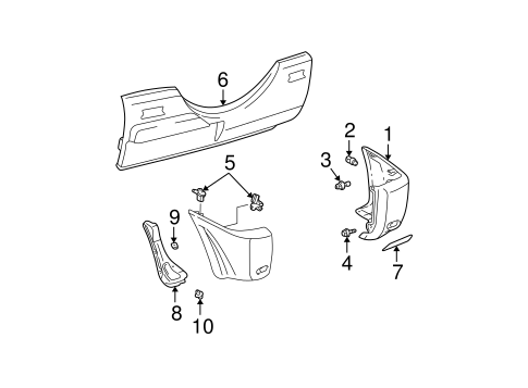 BODY/BUMPER & COMPONENTS - REAR for 2005 Toyota RAV4 #1