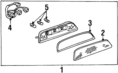 ELECTRICAL/HIGH MOUNT LAMPS for 1997 Toyota T100 #1