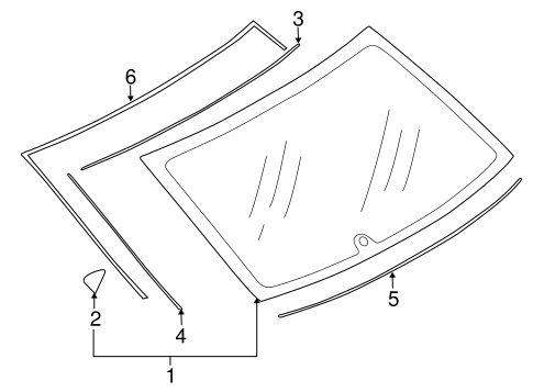 Glass & Hardware - Back for 2016 Subaru Legacy #0