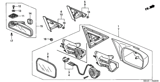 INTERIOR / BUMPER/MIRROR (FIXED) for 2001 Honda CIVIC SEDAN #1