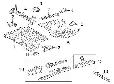 BODY/REAR FLOOR & RAILS for 2015 Toyota Camry #1