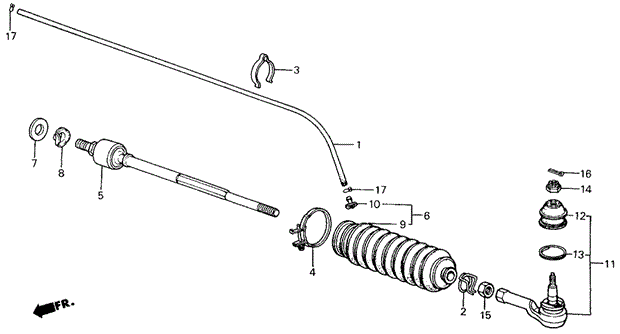 Tie Rod for 1986 Honda Civic #0