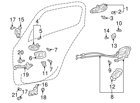 BODY/REAR DOOR for 2001 Toyota Prius #1
