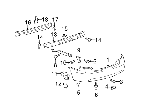 BODY/BUMPER & COMPONENTS - REAR for 2008 Toyota Camry #1
