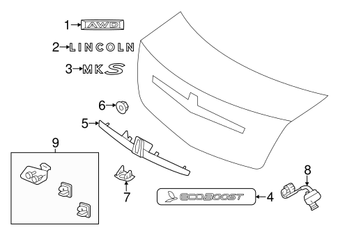 MKS EXTERIOR TRIM - TRUNK