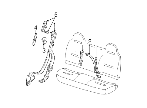 Electrical/Front Seat Belts for 2005 Ford F-350 Super Duty #3