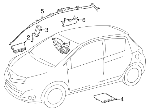 ELECTRICAL/AIR BAG COMPONENTS for 2012 Toyota Yaris #2