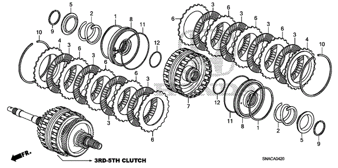 TRANSMISSION - AUTOMATIC/AT CLUTCH (3RD-5TH) for 2011 Honda CIVIC SEDAN #1