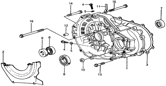 TRANSMISSION - HONDAMATIC/HMT TORQUE CONVERTER HOUSING for 1976 Honda CIVIC COUPE #1
