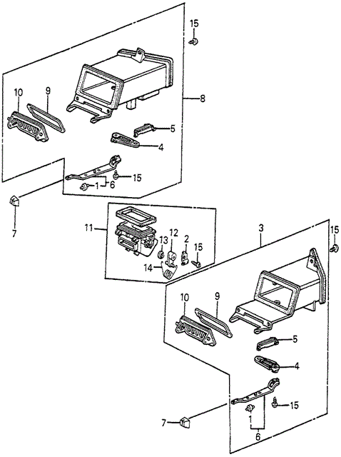 INTERIOR / BUMPER/FRESH AIR VENTS for 1985 Honda ACCORD HATCHBACK #1