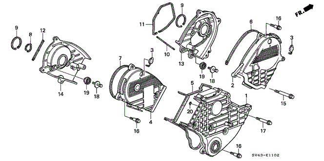 ENGINE/TIMING BELT COVER (V6) for 1995 Honda ACCORD SEDAN #1