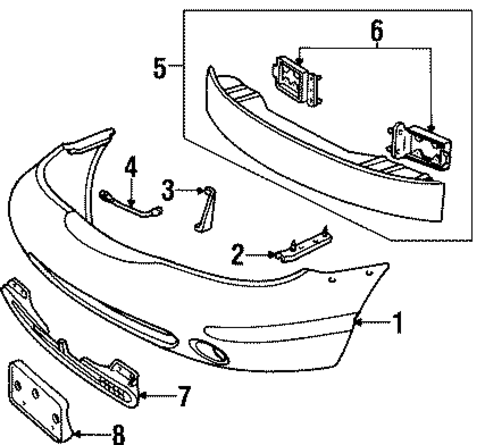 Mystique BUMPER & COMPONENTS - FRONT