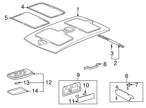 BODY/INTERIOR TRIM - ROOF for 1997 Toyota RAV4 #3