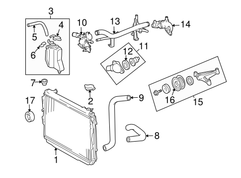 COOLING SYSTEM/RADIATOR & COMPONENTS for 2005 Toyota Tundra #1