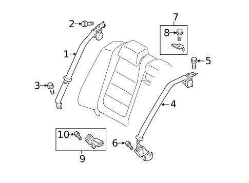 Seat Belt for 2019 Mazda 6 #1