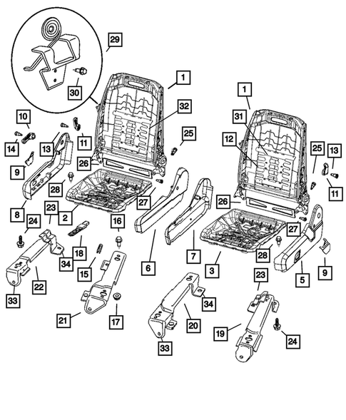 Adjusters, Recliners, Shields for 2006 Dodge Durango #2