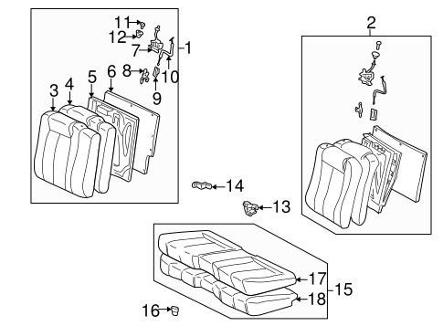 BODY/REAR SEAT COMPONENTS for 1999 Toyota Solara #1