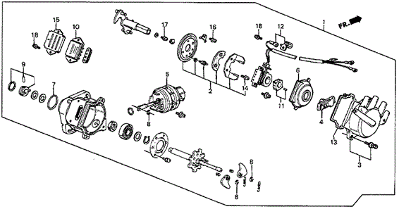 Distributor (2) (TEC) for 1984 Honda Prelude #0