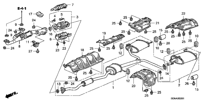 Electrical/Exhaust/Heater/Fuel/Exhaust Pipe (V6) for 2007 Honda ACCORD COUPE #1