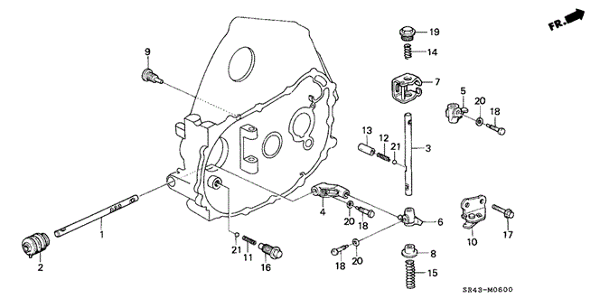 TRANSMISSION - MANUAL/MT SHIFT ROD - SHIFT HOLDER for 1993 Honda CIVIC SEDAN #1