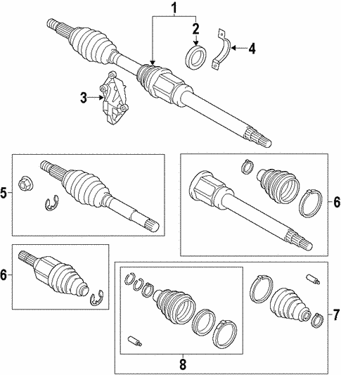 Front Drive Axle/Axle Shafts & Joints for 2013 Ford Transit Connect #1