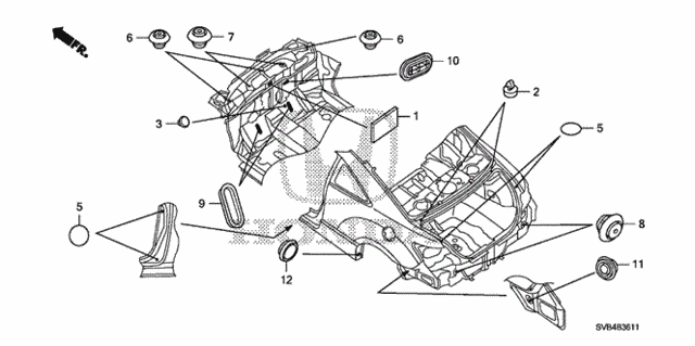 Grommet (RR.) for 2010 Honda Civic #0