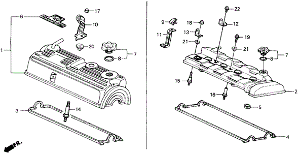 Cylinder Head Cover for 1991 Honda Prelude #0