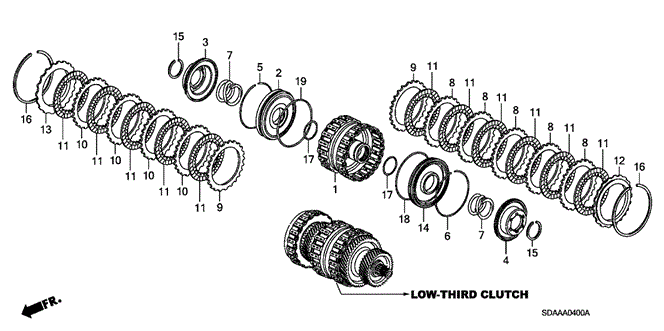 Transmission - Automatic/AT Clutch (Low-Third) (L4) for 2007 Honda ACCORD SEDAN #1