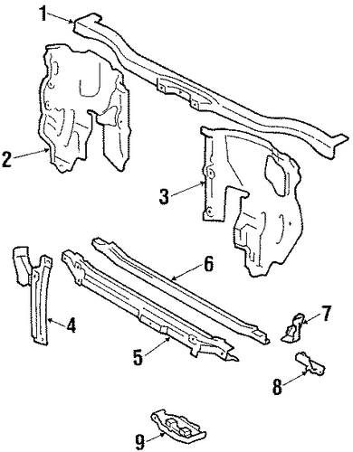 Nova RADIATOR SUPPORT